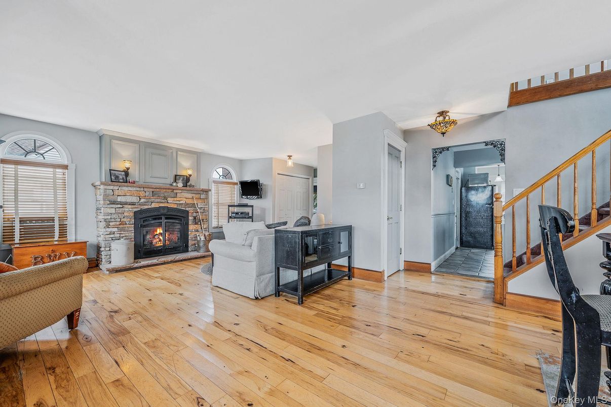 Fireplace, Interior, Wood Texture Flooring