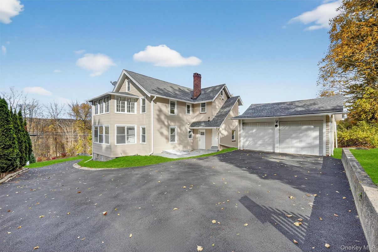 Attached, Detached Garage, Exterior, Facade, French Provincial