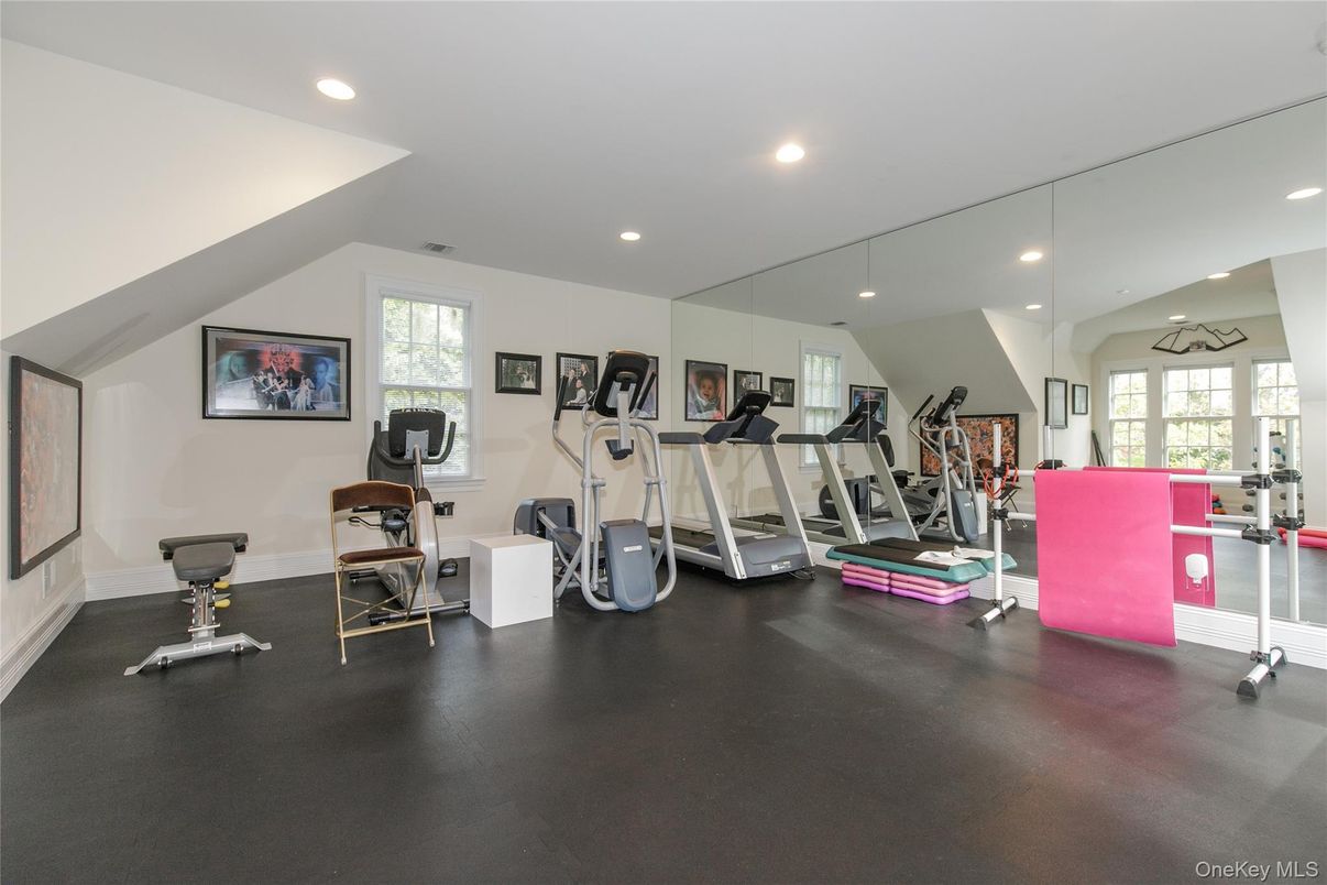 Fitness Equipment, Gym, Interior, Recessed Lighting