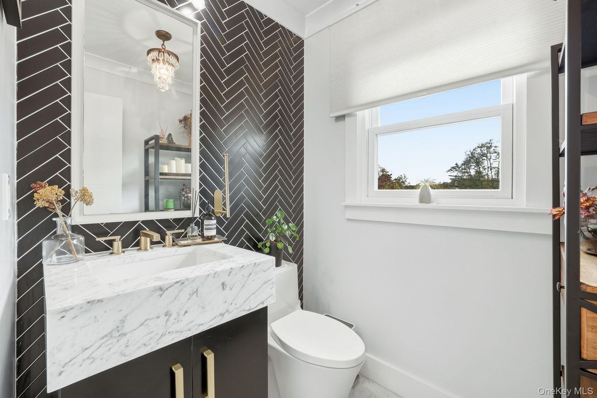 Bathroom, Chandelier, Interior