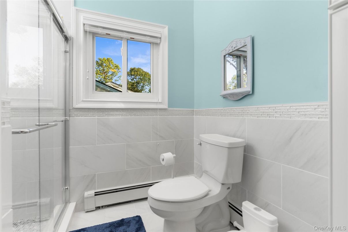 Bathroom, Glass Shower, Interior, Marble Walls