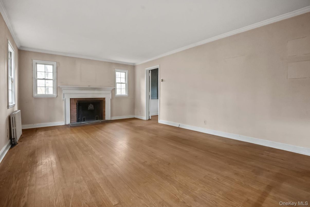 Empty room, Fireplace, Interior, Wood Texture Flooring