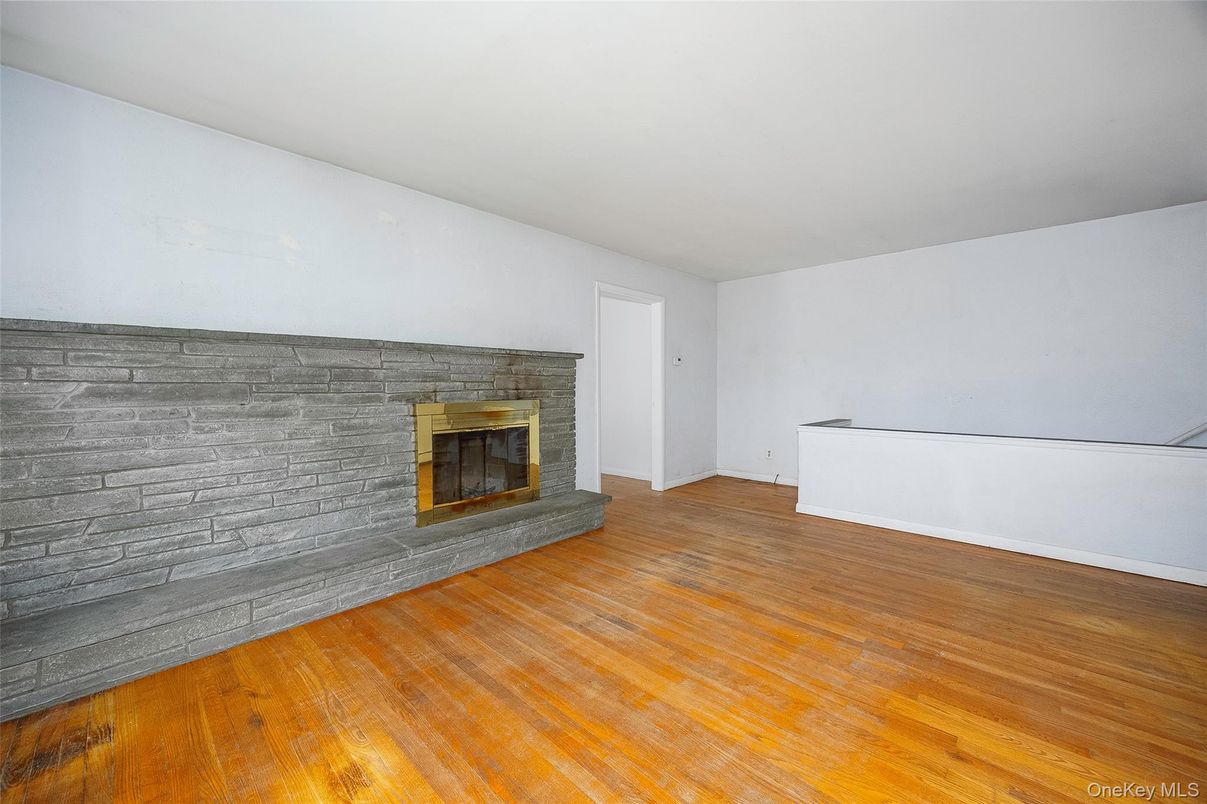 Empty room, Fireplace, Interior, Wood Texture Flooring