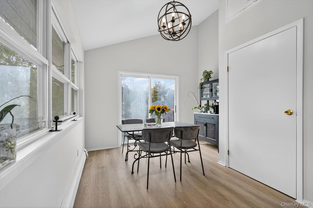 Chandelier, Dining room, Interior, Wood Texture Flooring