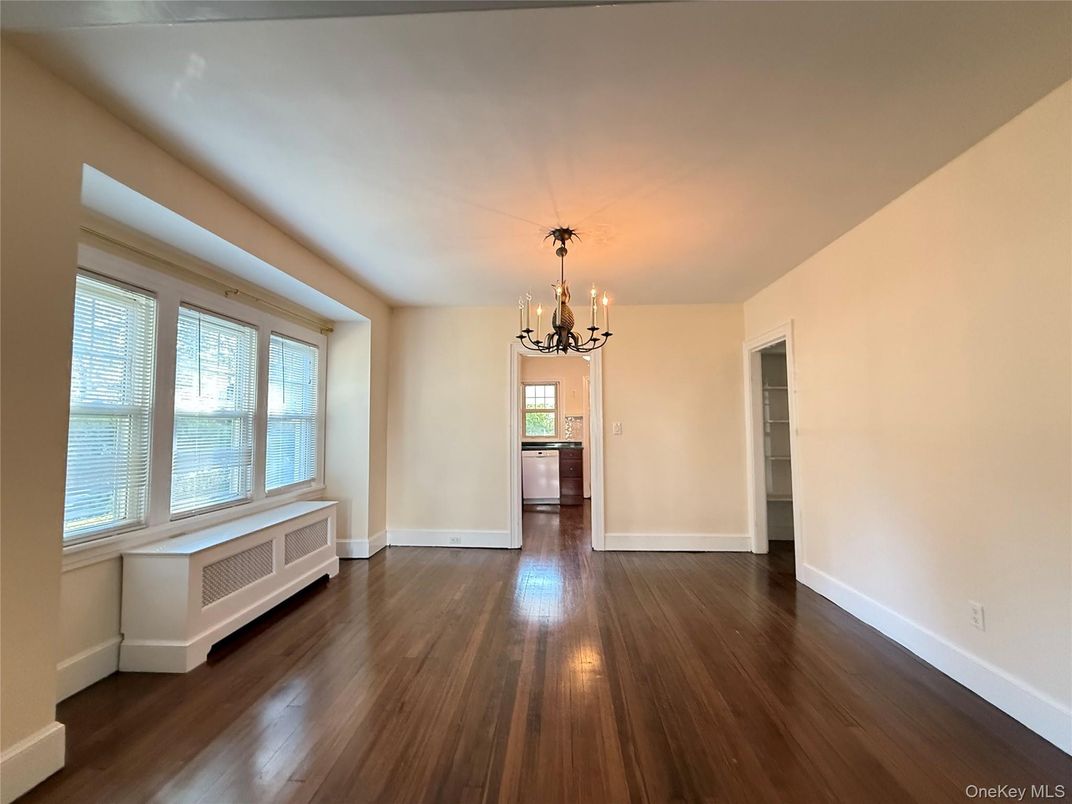 Chandelier, Empty room, Interior, Kitchen, Wood Texture Flooring