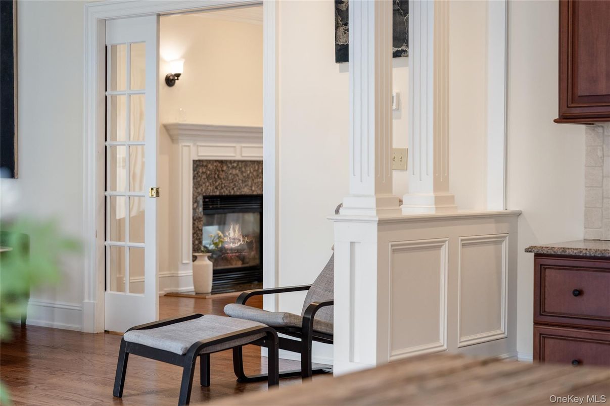 Fireplace, Interior, Wood Texture Flooring