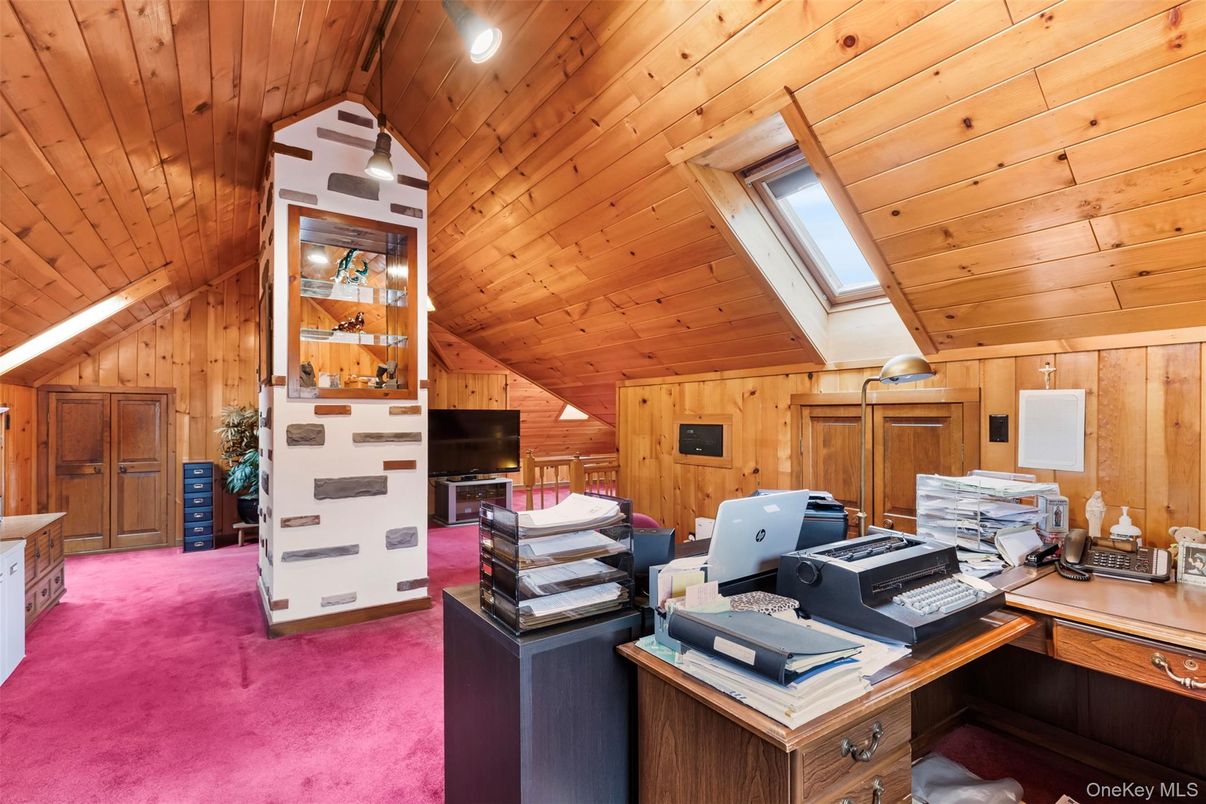 Home Office, Interior, Wooden Ceilings, Wooden Walls