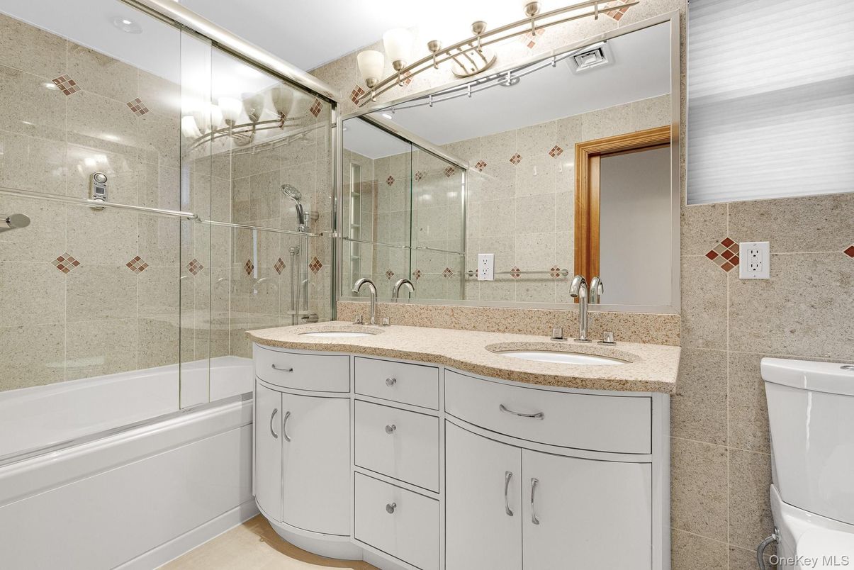 Bathroom, Dual Sink Vanities, Glass Shower, Interior