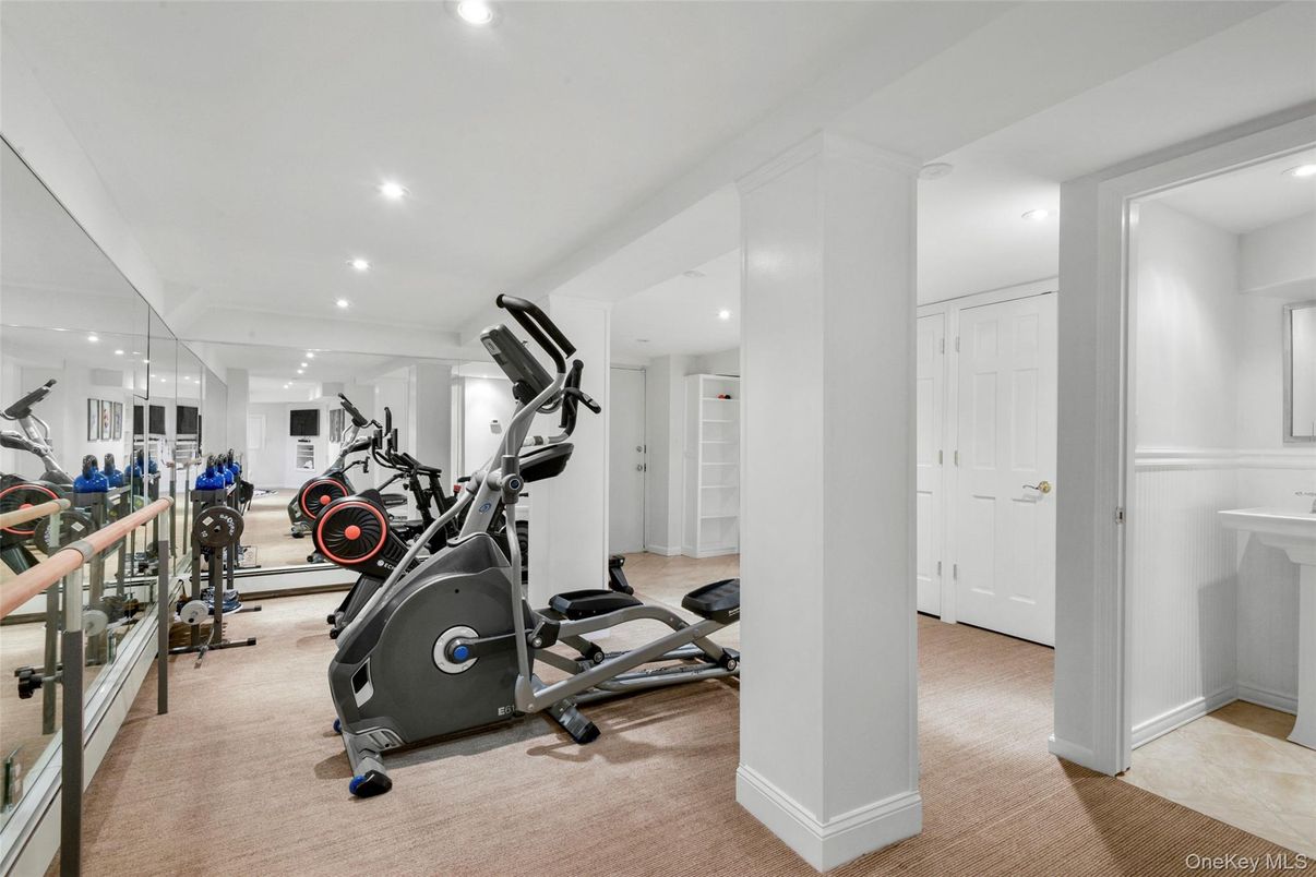 Fitness Equipment, Gym, Interior, Recessed Lighting