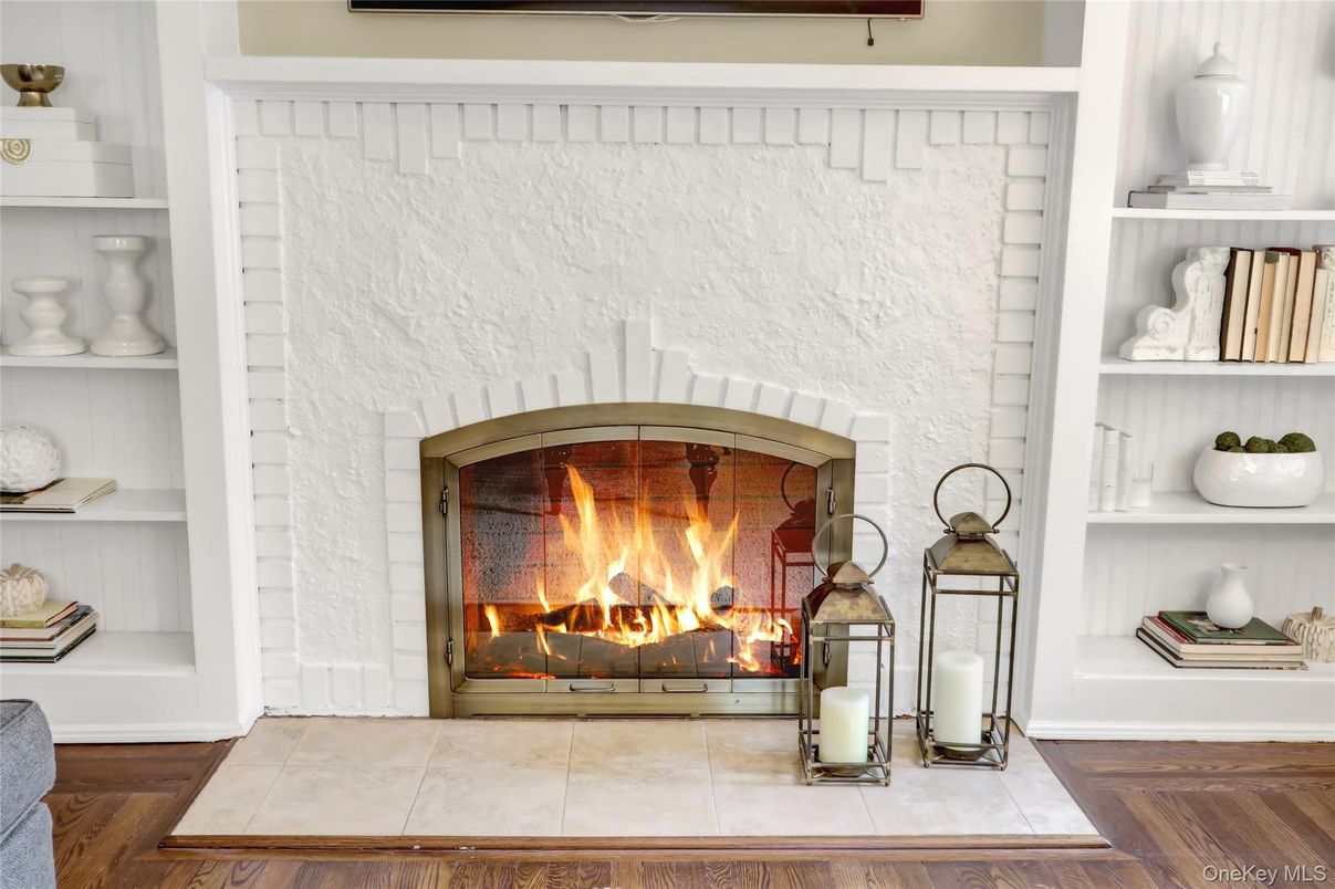 Fireplace, Interior, Wood Texture Flooring