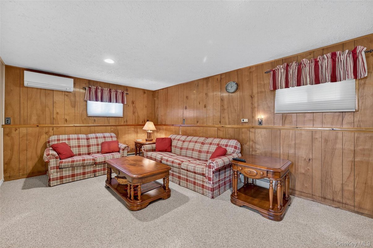 Interior, Living room, Recessed Lighting, Wooden Walls