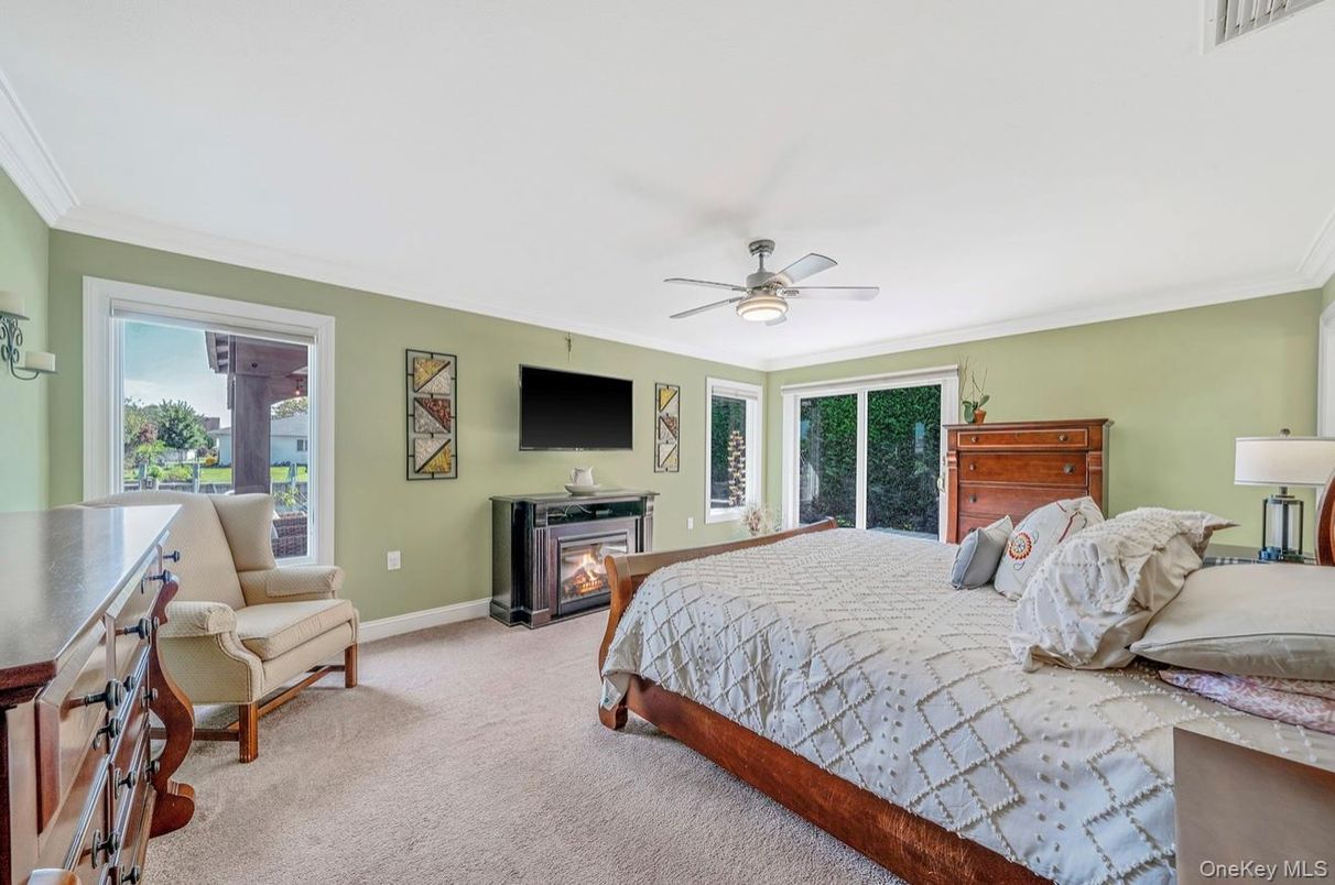 Bedroom, Fireplace, Interior