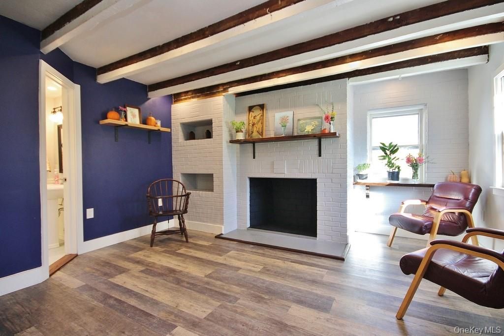 Fireplace, Interior, Stone Walls, Wood Texture Flooring