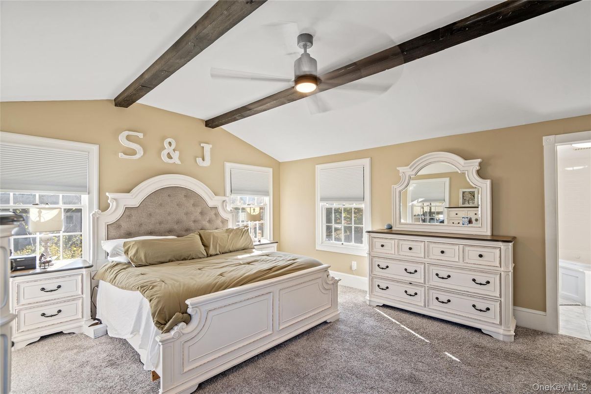 Bedroom, Interior, Wooden Beams
