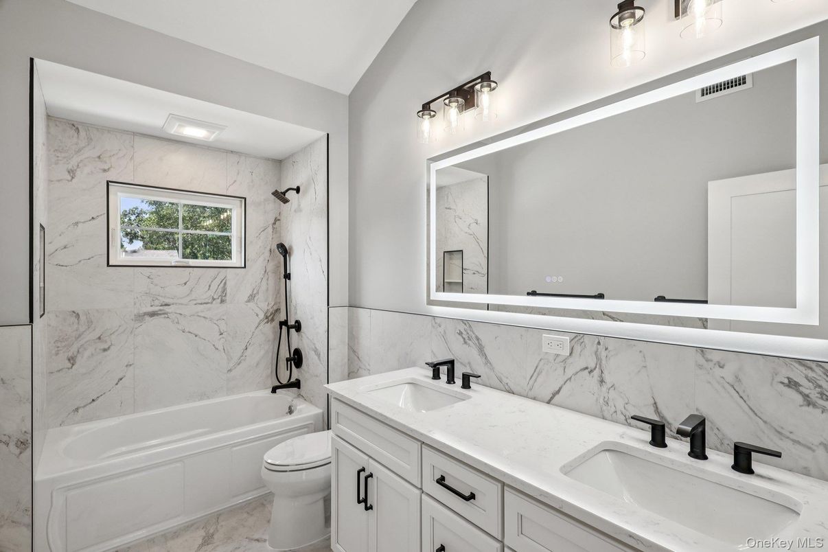 Bathroom, Dual Sink Vanities, Interior, Marble, Marble Walls