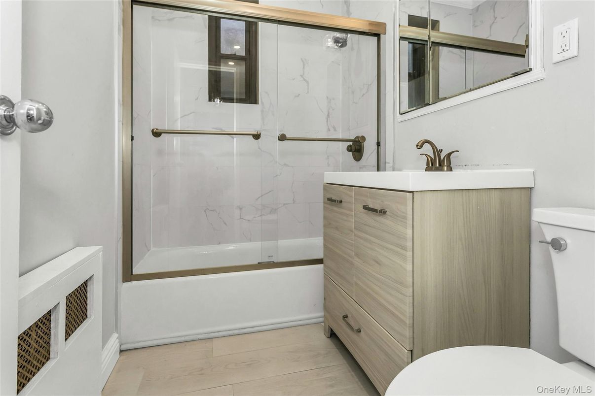 Bathroom, Glass Shower, Interior, Marble Walls