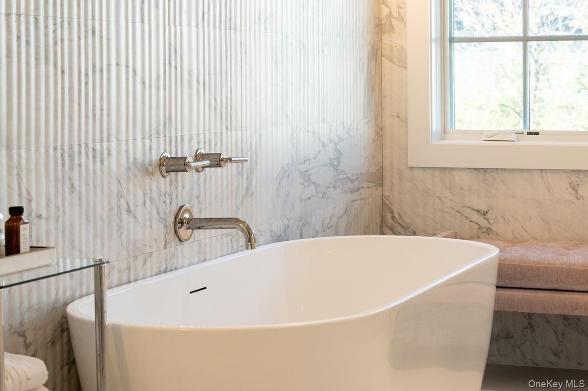 Bathroom, Free Standing Baths, Interior, Marble Walls