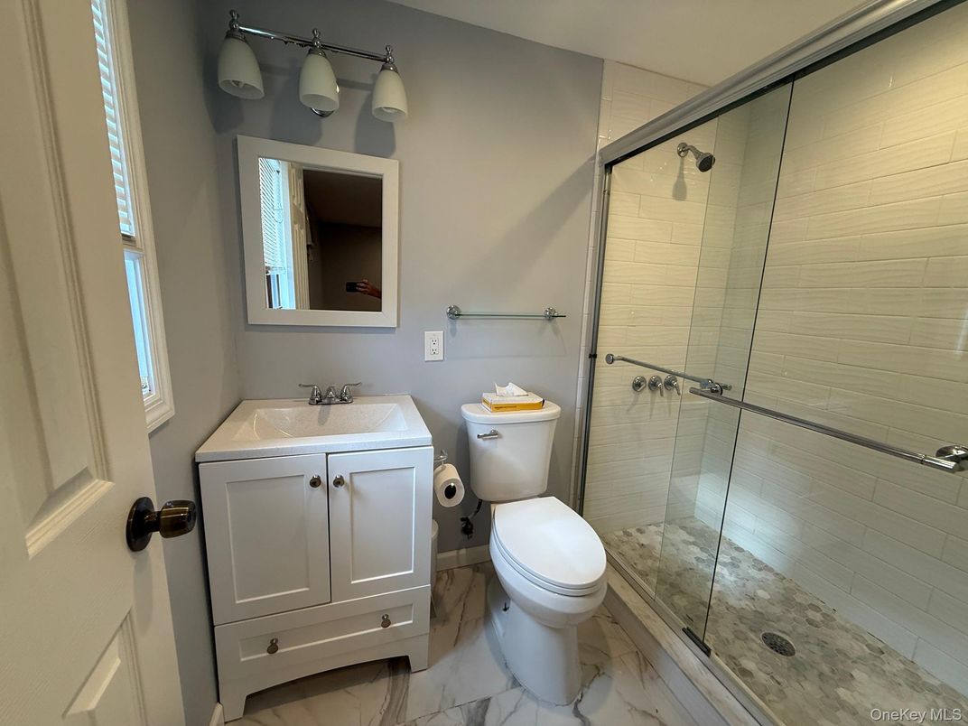 Bathroom, Glass Shower, Interior, Marble