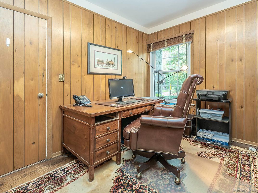 Home Office, Interior, Wooden Walls