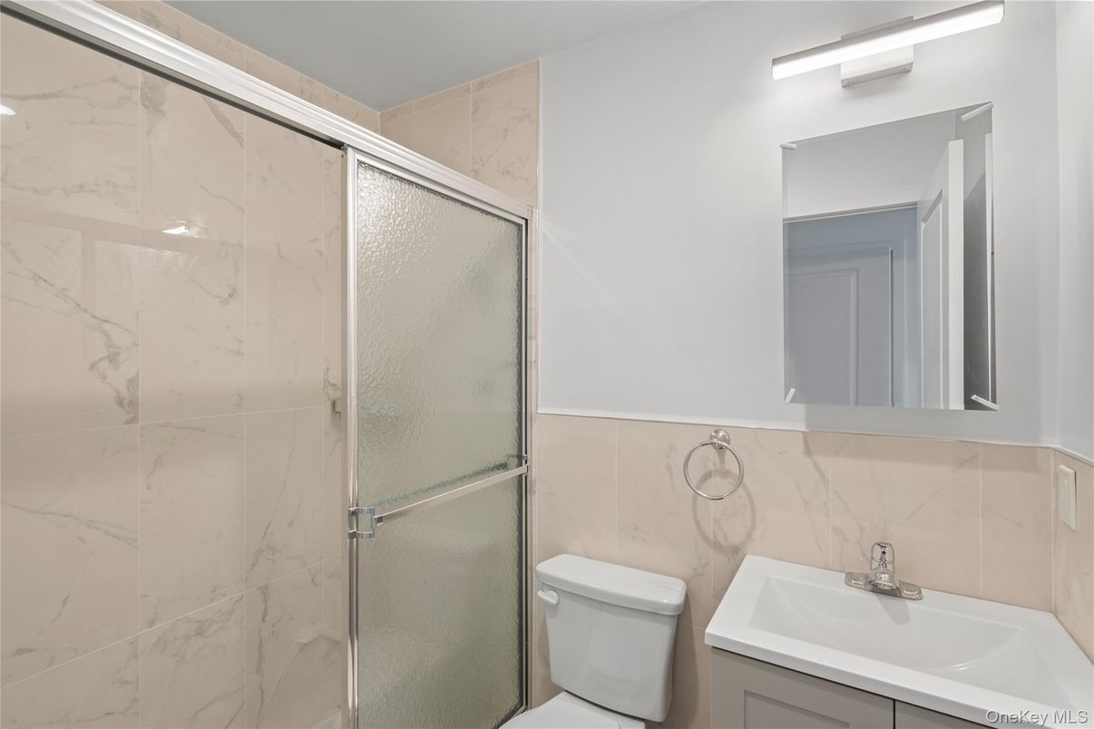 Bathroom, Glass Shower, Interior, Marble Walls