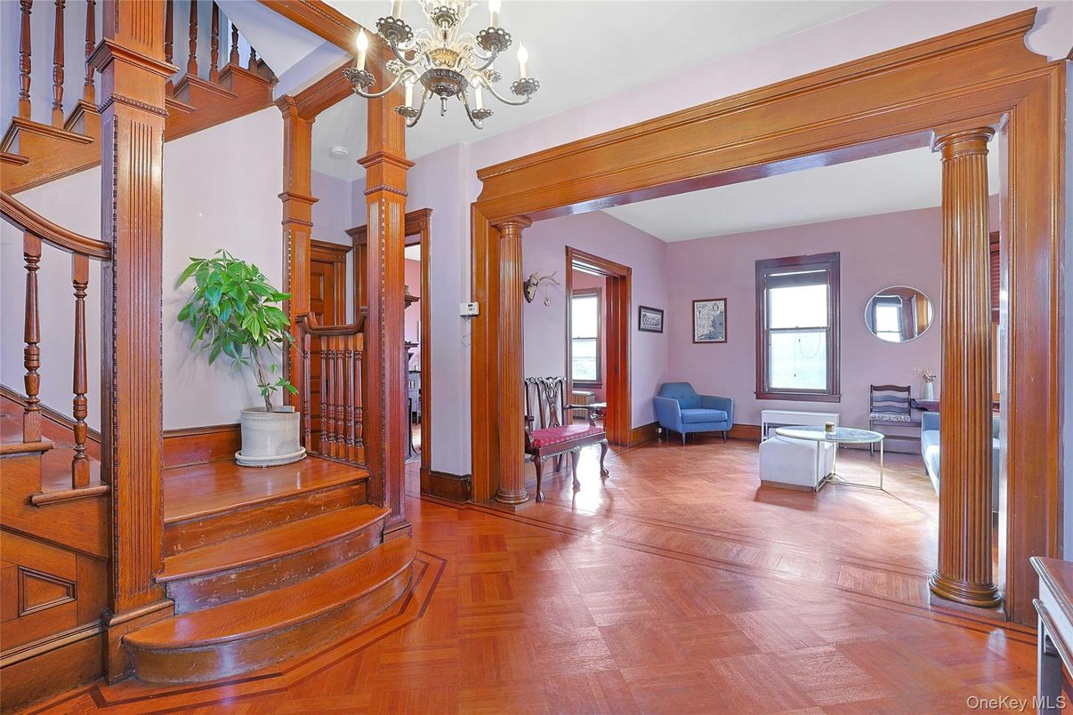 Chandelier, Interior, Wood Texture Flooring