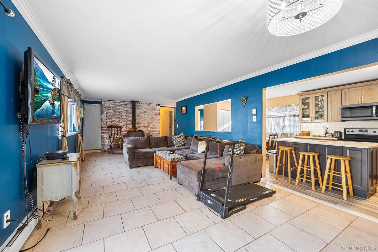 Interior, Kitchen, Living room, Stone Walls