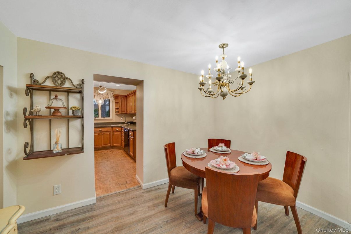 Chandelier, Dining room, Interior, Kitchen, Wood Texture Flooring