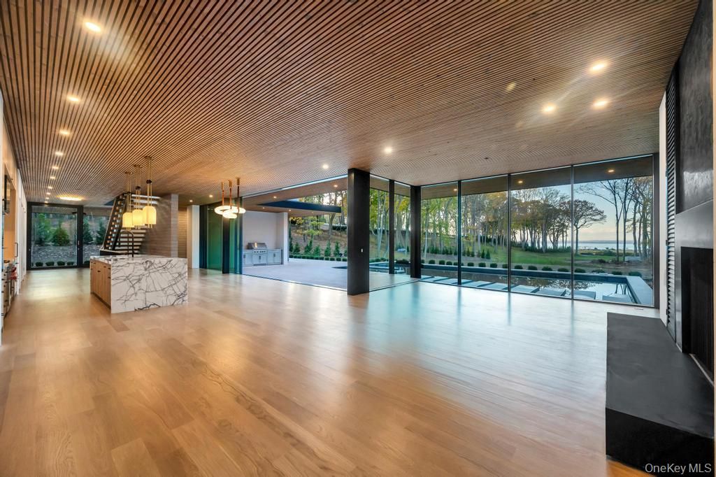 Interior, Pendant Lights, Recessed Lighting, Wood Texture Flooring