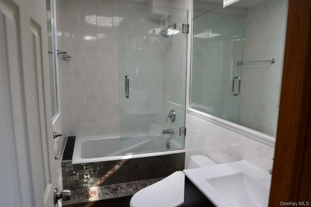 Bathroom, Glass Shower, Interior, Marble Walls