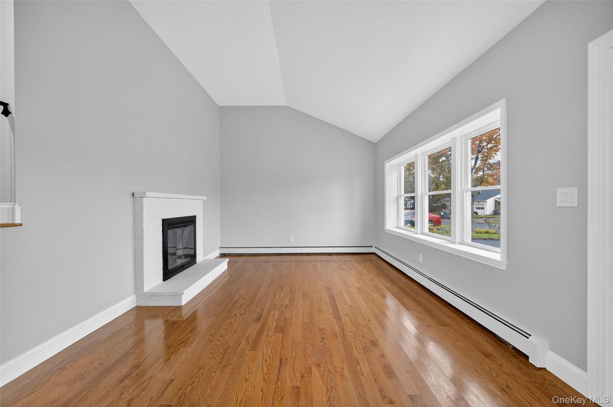 Empty room, Fireplace, Interior, Wood Texture Flooring