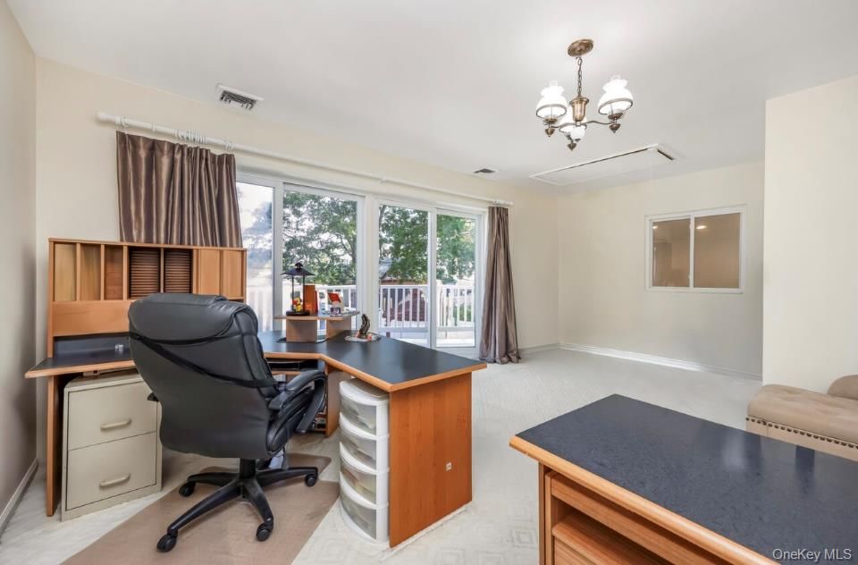 Chandelier, Home Office, Interior