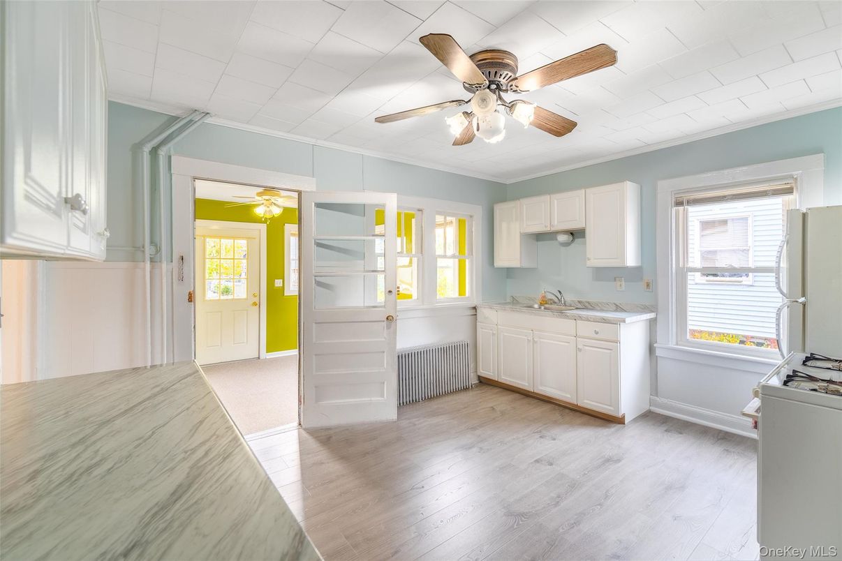 Interior, Kitchen, Wood Texture Flooring