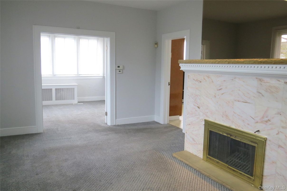 Empty room, Fireplace, Interior, Marble Walls