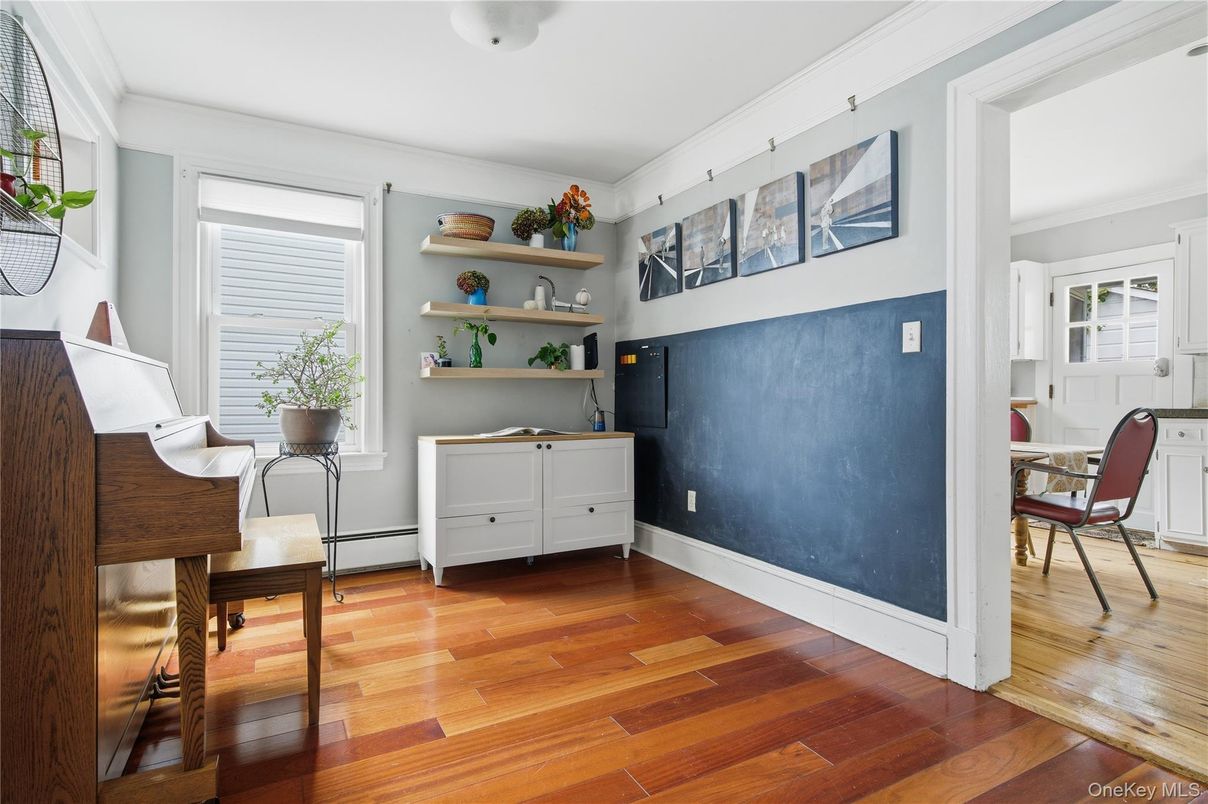 Home Office, Interior, Piano, Wood Texture Flooring