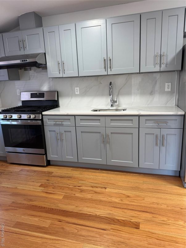 Interior, Kitchen, Marble Walls, Wood Texture Flooring