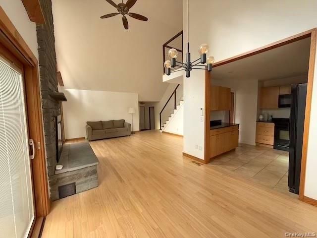 Fireplace, Interior, Wood Texture Flooring