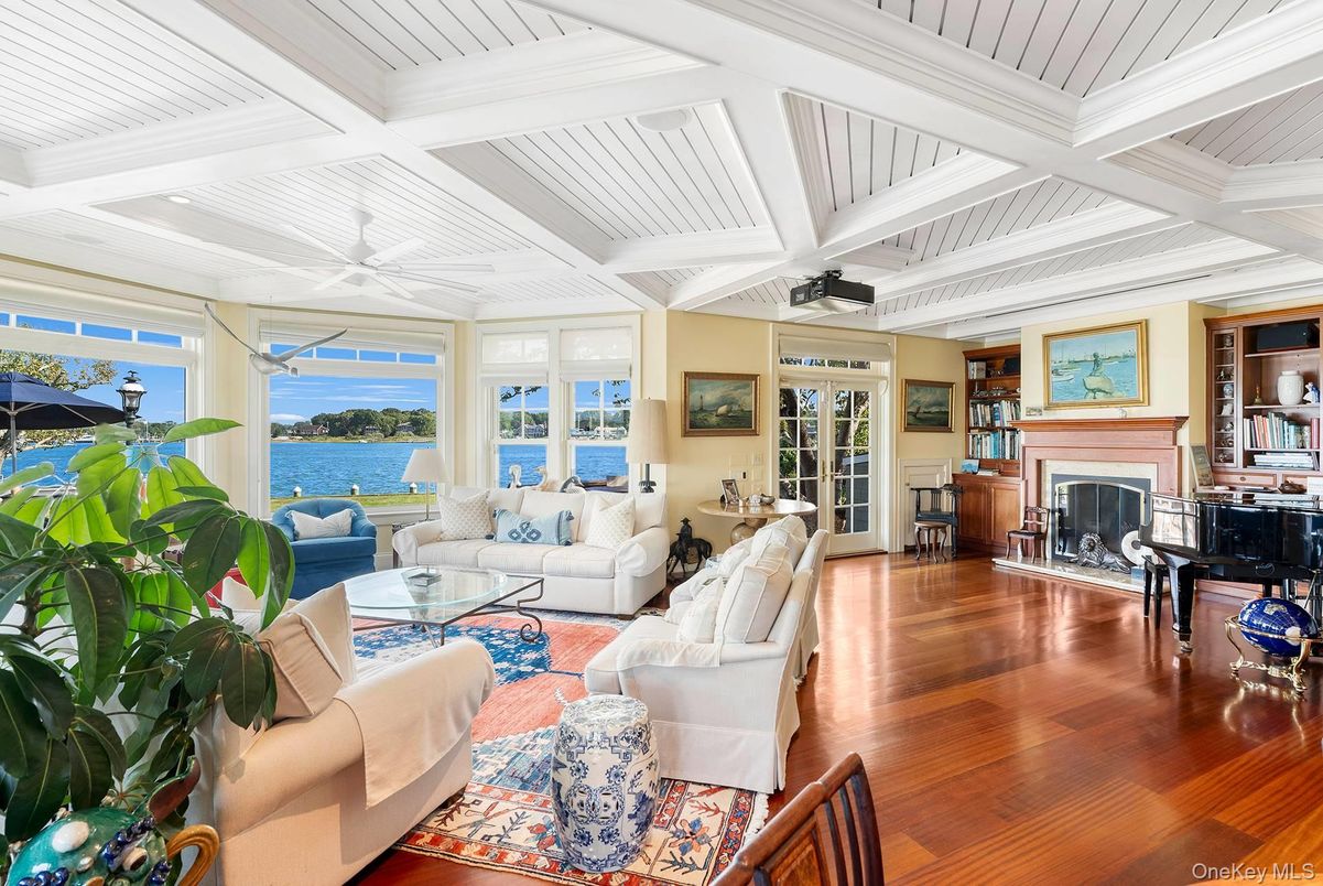 Fireplace, Interior, Living room, Water, Wood Texture Flooring