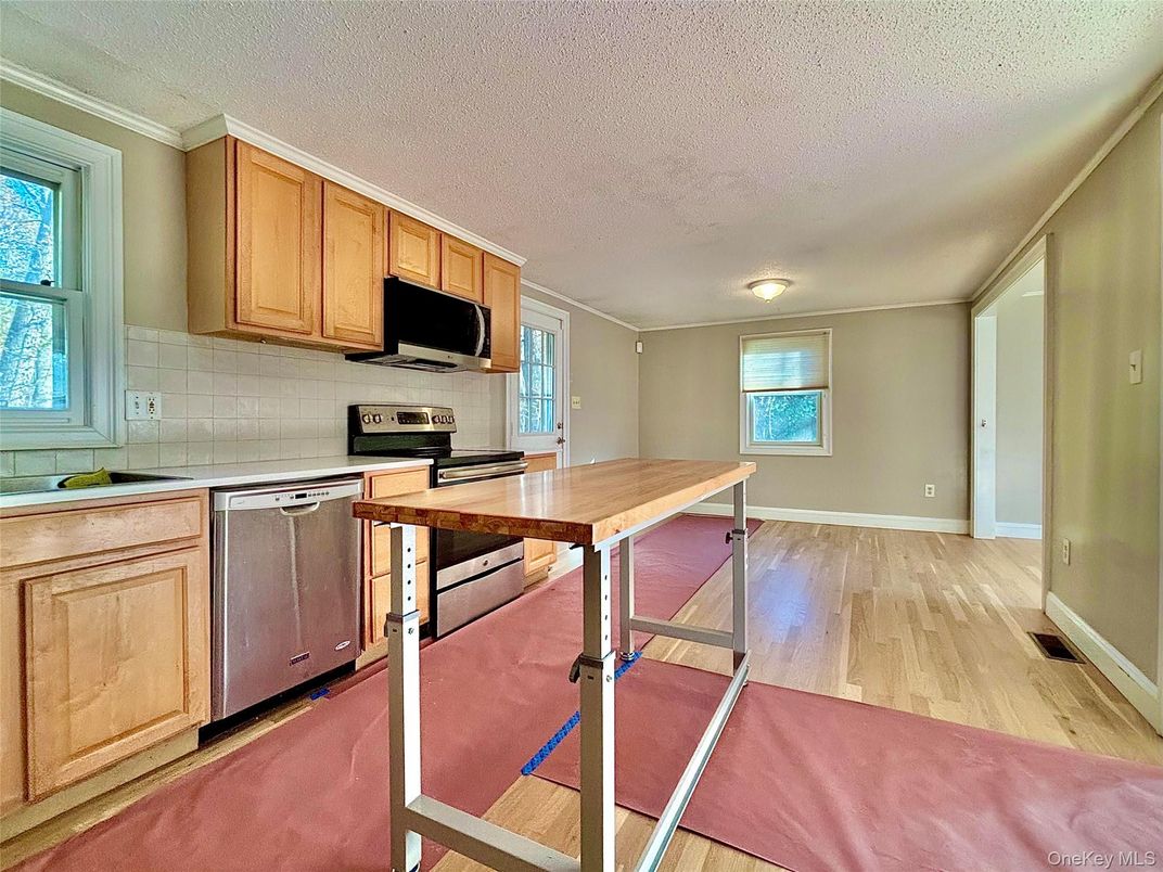 Interior, Kitchen, Wood Texture Flooring
