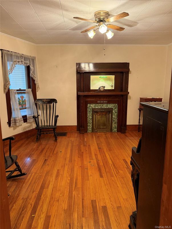 Fireplace, Interior, Wood Texture Flooring