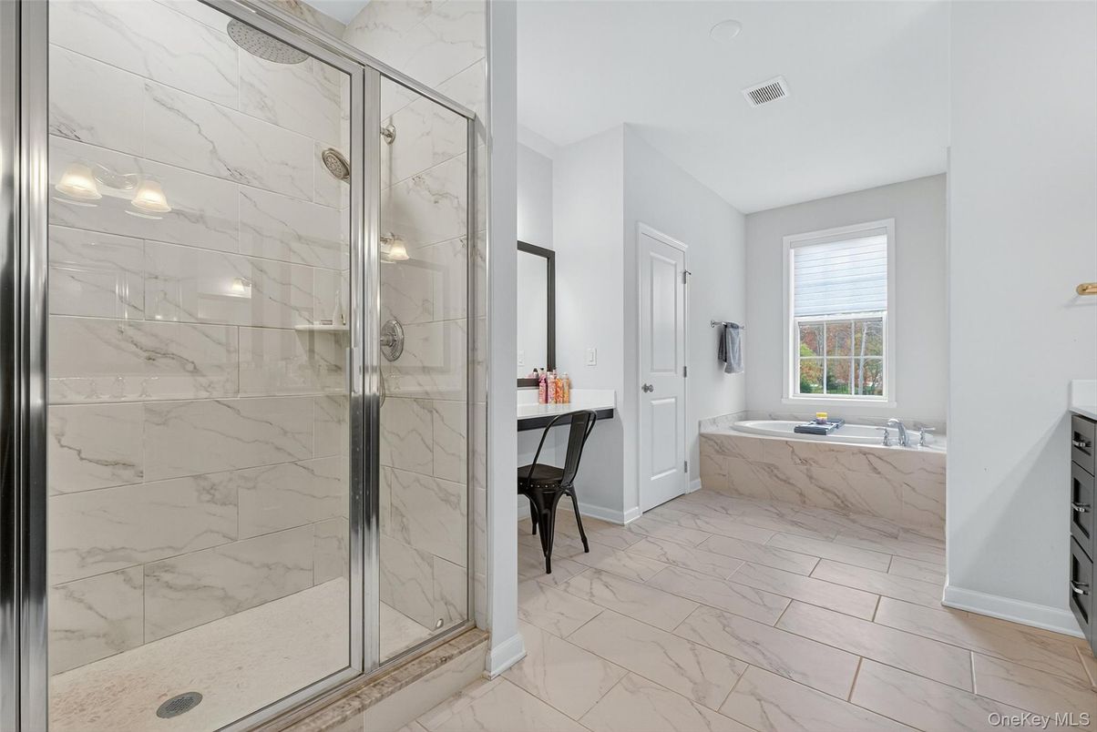 Bathroom, Glass Shower, Interior, Marble, Marble Walls