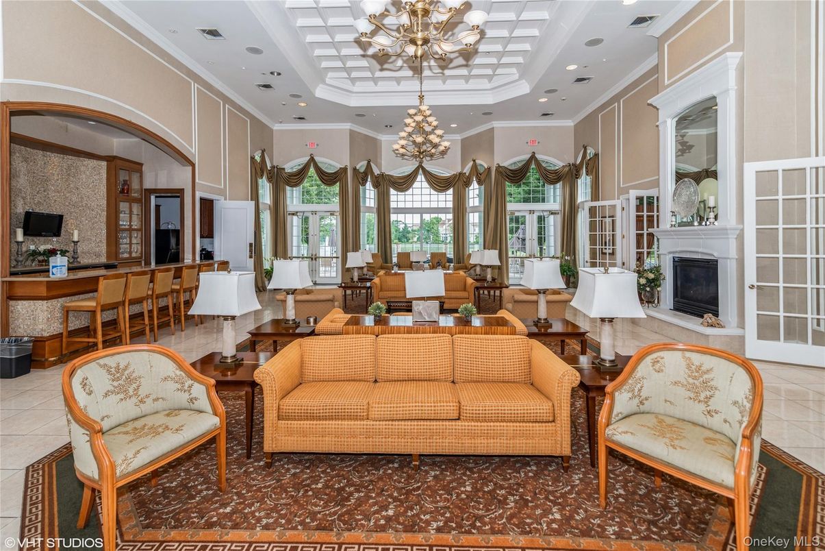 Chandelier, Dining room, Fireplace, Interior, Living room, Recessed Lighting