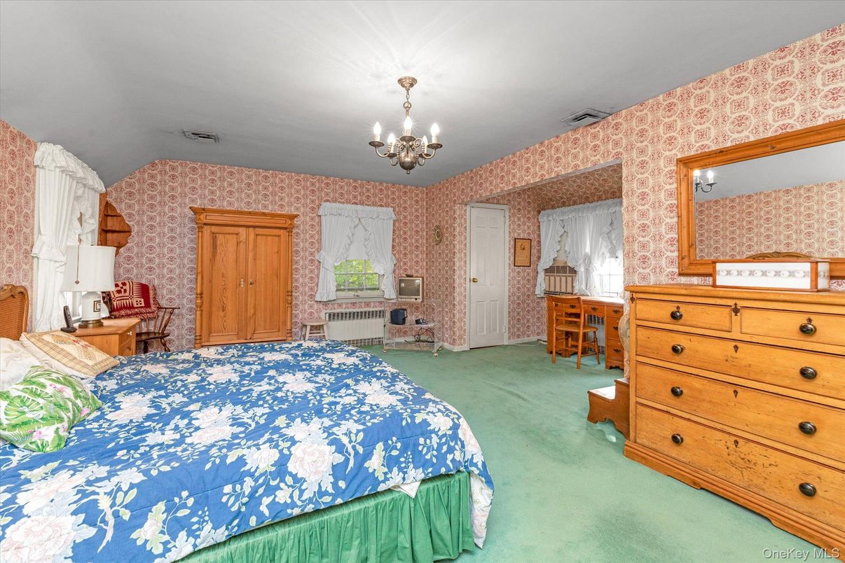 Bedroom, Chandelier, Interior