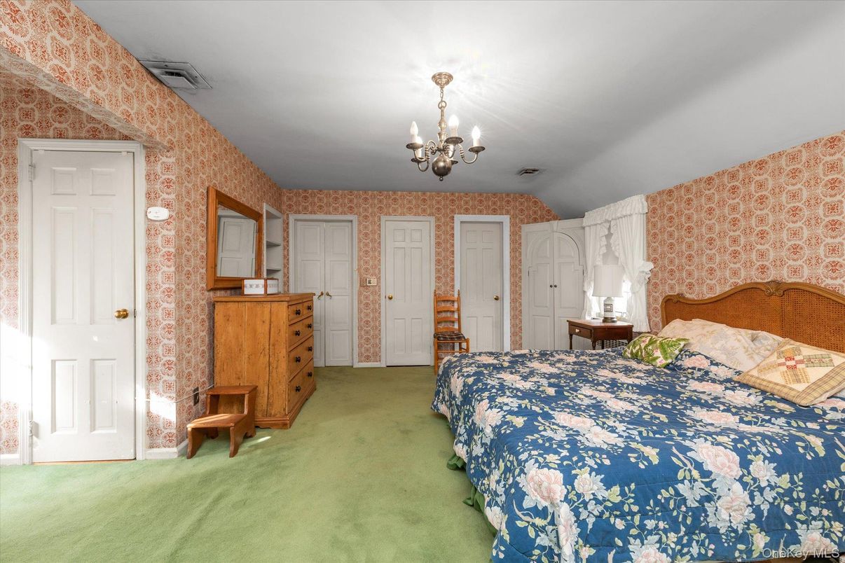 Bedroom, Chandelier, Interior