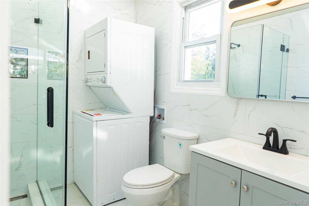 Bathroom, Glass Shower, Interior, Marble Walls