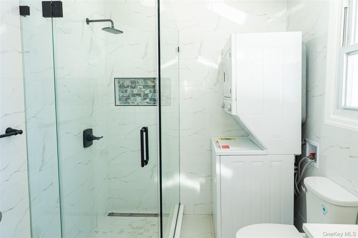 Bathroom, Glass Shower, Interior, Marble Walls