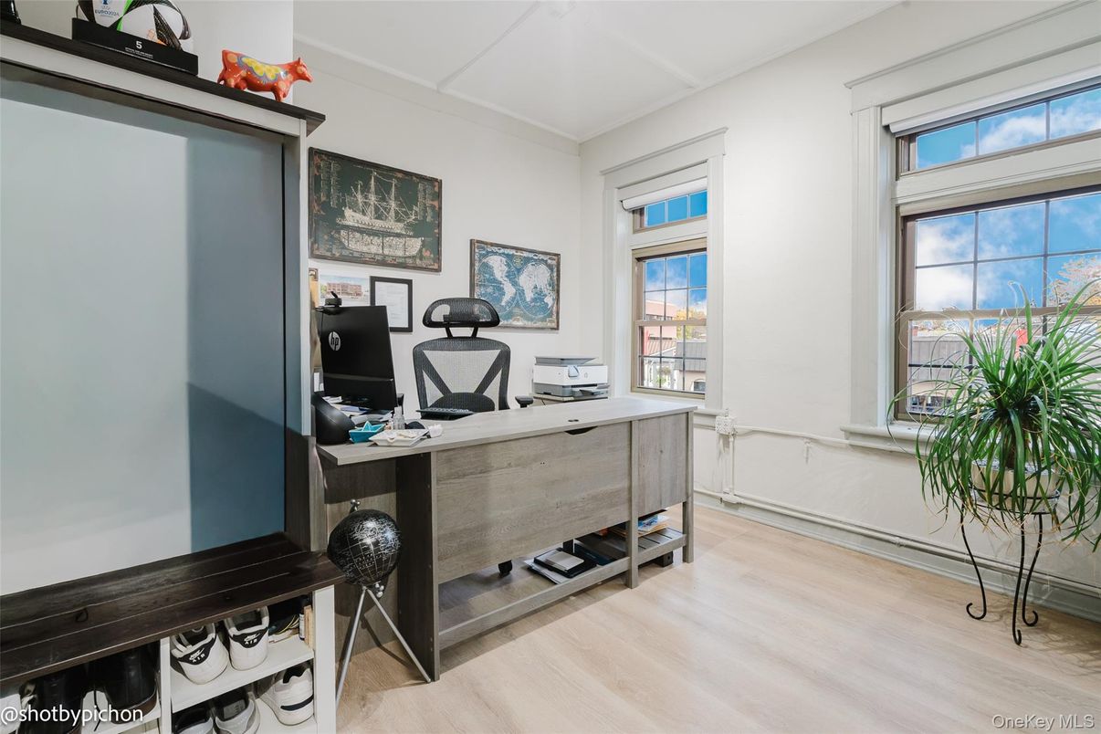 Home Office, Interior, Wood Texture Flooring
