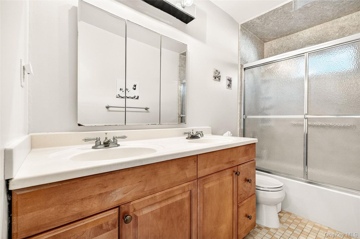 Bathroom, Dual Sink Vanities, Glass Shower, Interior