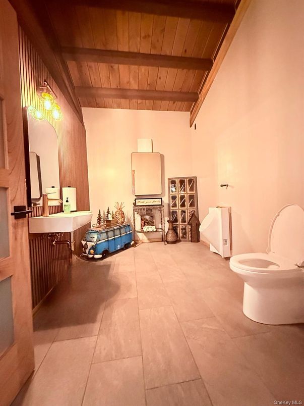 Bathroom, Fireplace, Interior, Wooden Beams, Wooden Ceilings