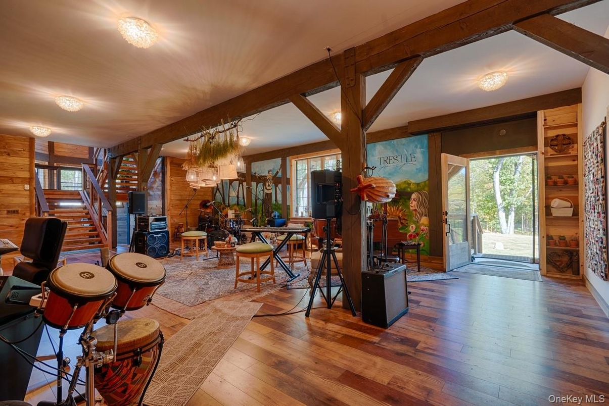Interior, Wooden Beams, Wood Texture Flooring