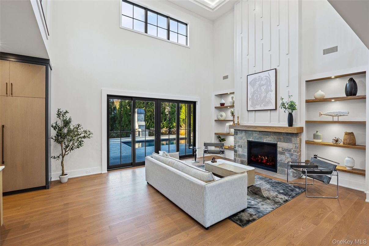 Fireplace, Interior, Living room, Wood Texture Flooring